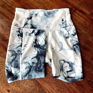 Calia Biker Shorts Women's 2XS Multicolor Smoke Nylon Stretch High-Rise Pull‎ On